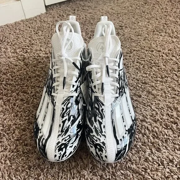 Adidas Adizero 12.0 Poison Football Cleats Men's Sizes Black White Sz 16 - Picture 4 of 13